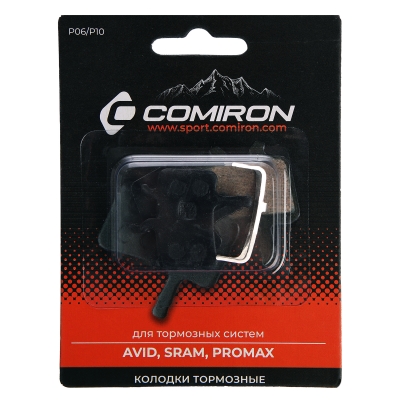 Колодки тормозные органические COMIRON RESIN P06/P10 для торм сист AVID SRAM PROMAX с пруж