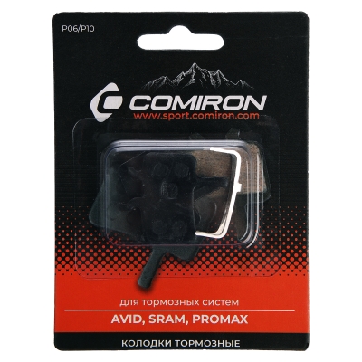 Колодки тормозные органические COMIRON RESIN P06/P10 для торм сист AVID SRAM PROMAX с пруж