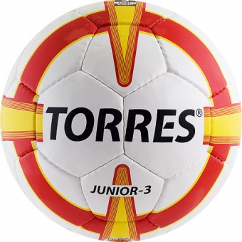 Мяч футбольный TORRES Junior-3 цв.белый красный желтый р.3