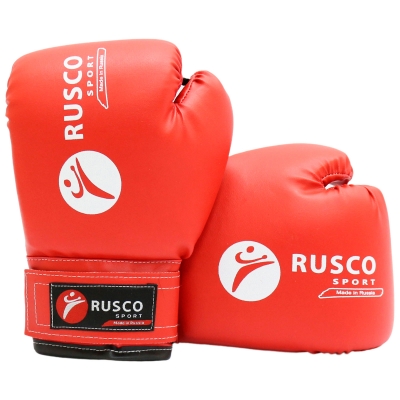 Перчатки боксерские детские Rusco Sport к/з цв.красный 10 Oz