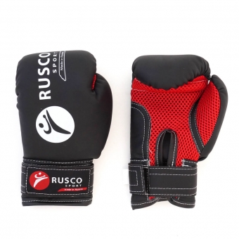 Перчатки боксерские детские Rusco Sport к/з цв.черный 10 Oz