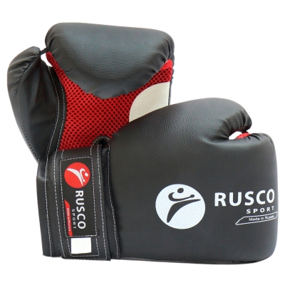 Перчатки боксерские детские Rusco Sport к/з цв.черный 4 Oz