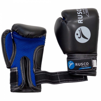 Перчатки боксерские детские Rusco Sport к/з цв.черный 4 Oz