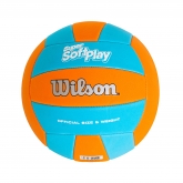 Мяч волейбольный Wilson Super Soft Play 18 панелей цв.оранжевый бирюзовый р.5