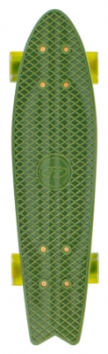 Скейтборд пластиковый Fishboard 23 dark green 1/4 