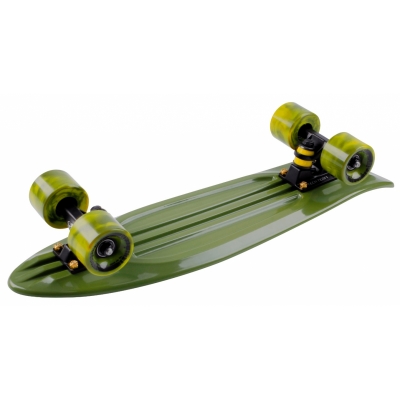 Скейтборд пластиковый Fishboard 23 dark green 1/4 