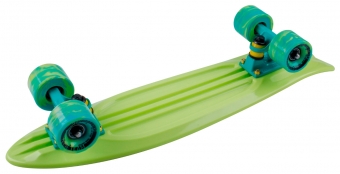 Скейтборд пластиковый Fishboard 23 light green 1/4 