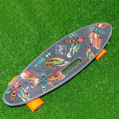 Скейтборд пластиковый Fishboard 23 sky blue 1/4 