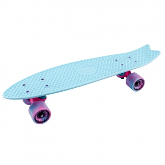 Скейтборд пластиковый Fishboard 23 sky blue 1/4 