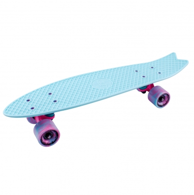 Скейтборд пластиковый Fishboard 23 sky blue 1/4 