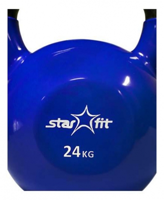 Гиря виниловая Starfit DB-401 24кг тёмно-синяя