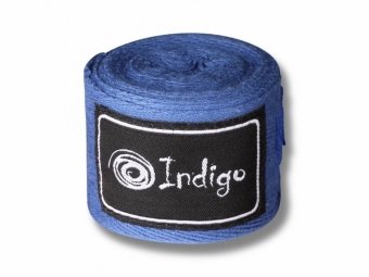 Бинты боксерские Indigo 2,5м нейлон цв.синий