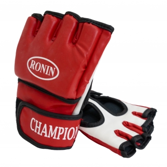 Перчатки Ronin Champion MMA цв.красный-белый р.S